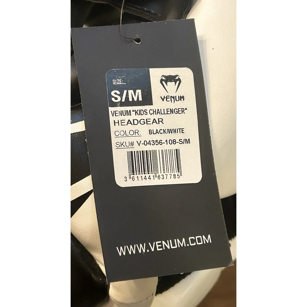 Venum Kid's Challenger Training Headgear - Black/White. S/M - Picture 4 of 6